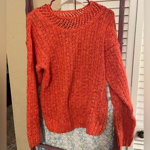 Cozy Orange Knit Sweater